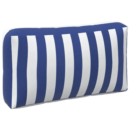 Cuscino da Esterno 3 pcs Blu e Bianco 103 x 58 x 10 cm Tessuto | homemem39