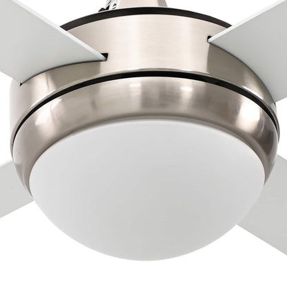 Ventilatore da soffitto con luce e telecomando Ø 130 cm Bianco | homemem39