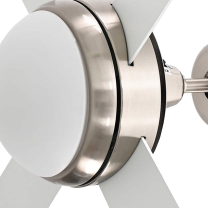 Ventilatore da soffitto con luce e telecomando Ø 130 cm Bianco | homemem39