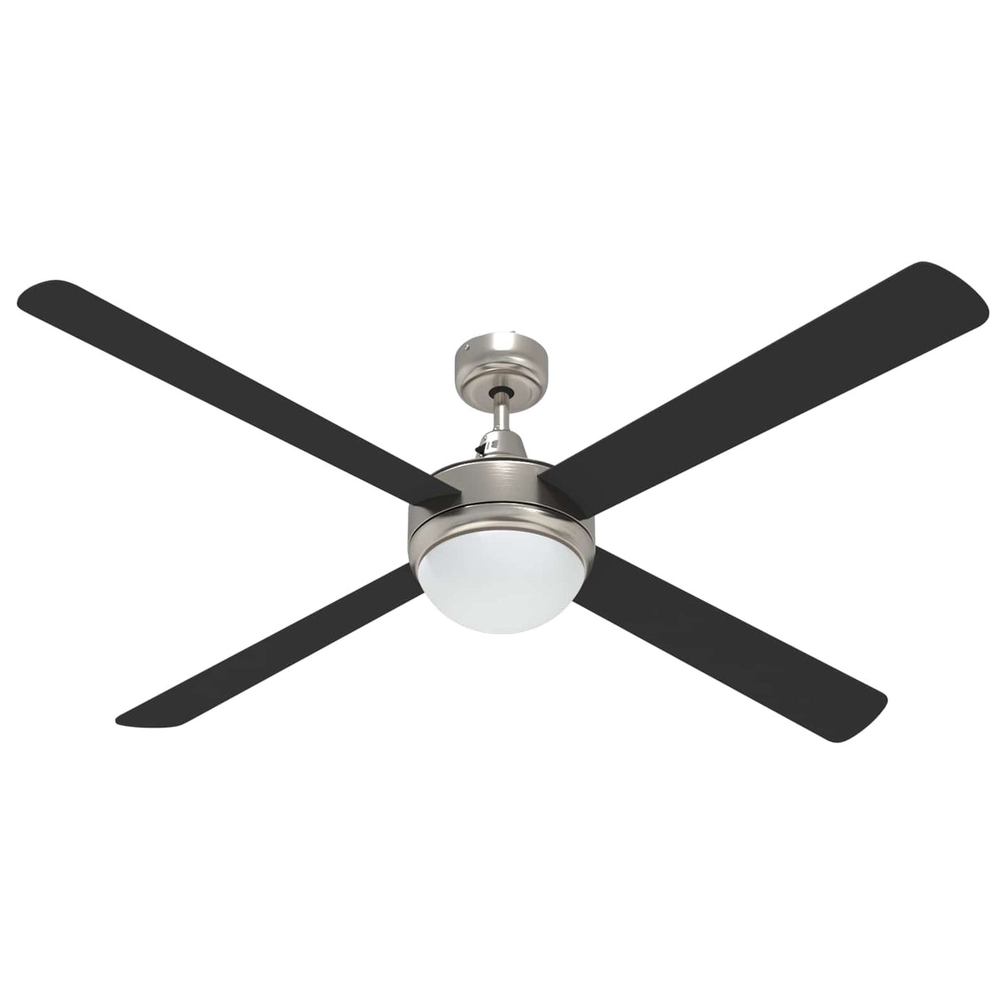 Ventilatore da soffitto con luce e telecomando Ø 130 cm Nero | homemem39
