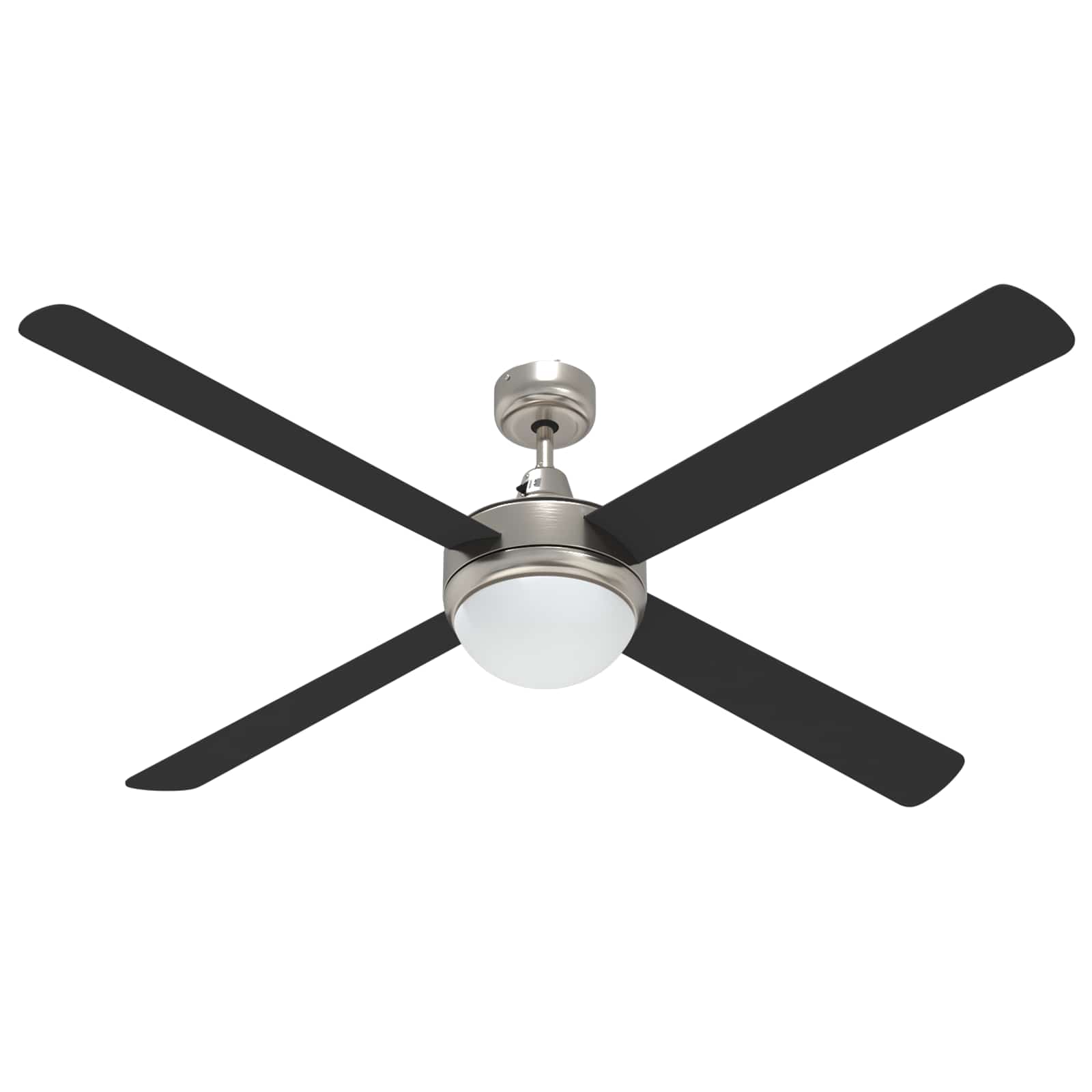Ventilatore da soffitto con luce e telecomando Ø 130 cm Nero | homemem39