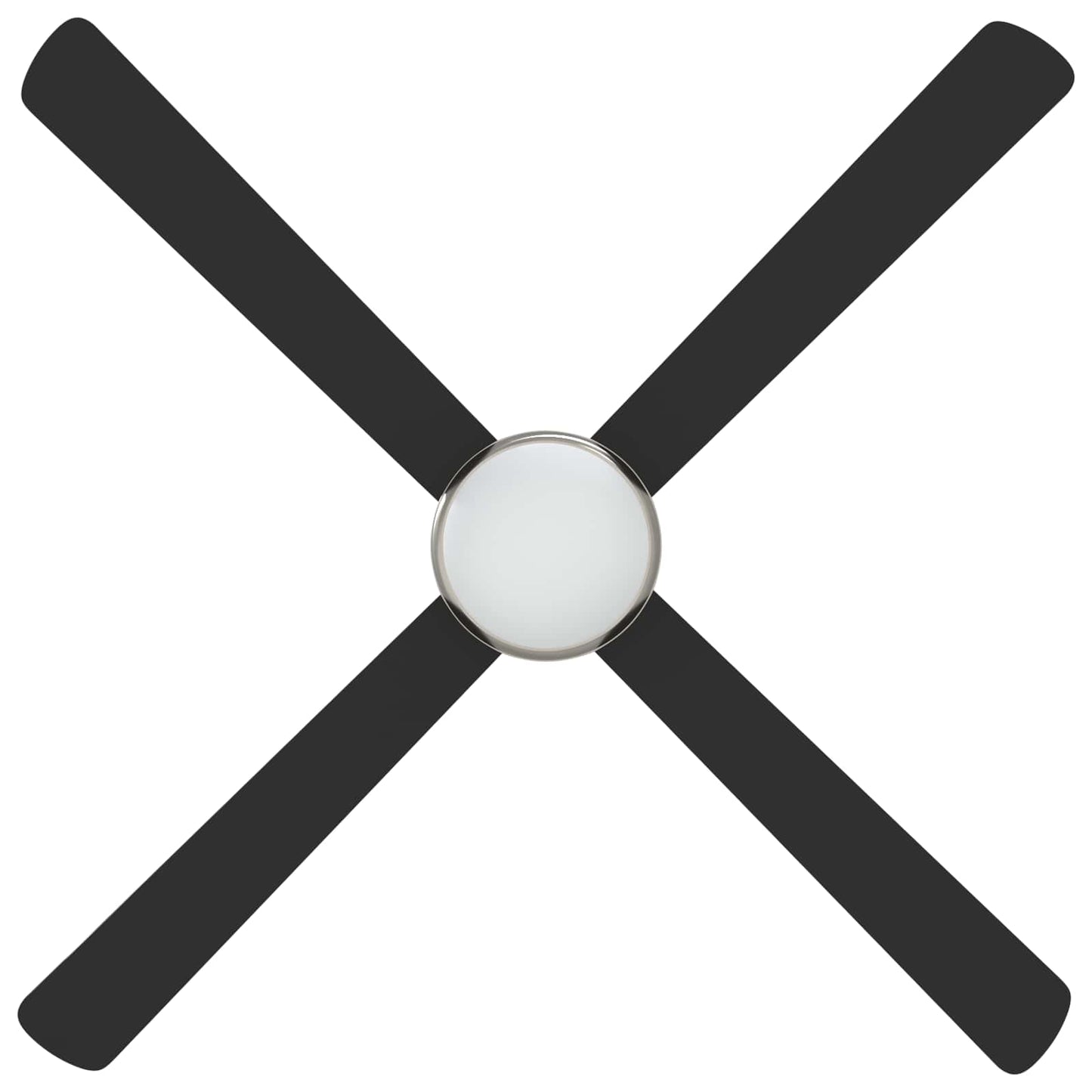 Ventilatore da soffitto con luce e telecomando Ø 130 cm Nero | homemem39