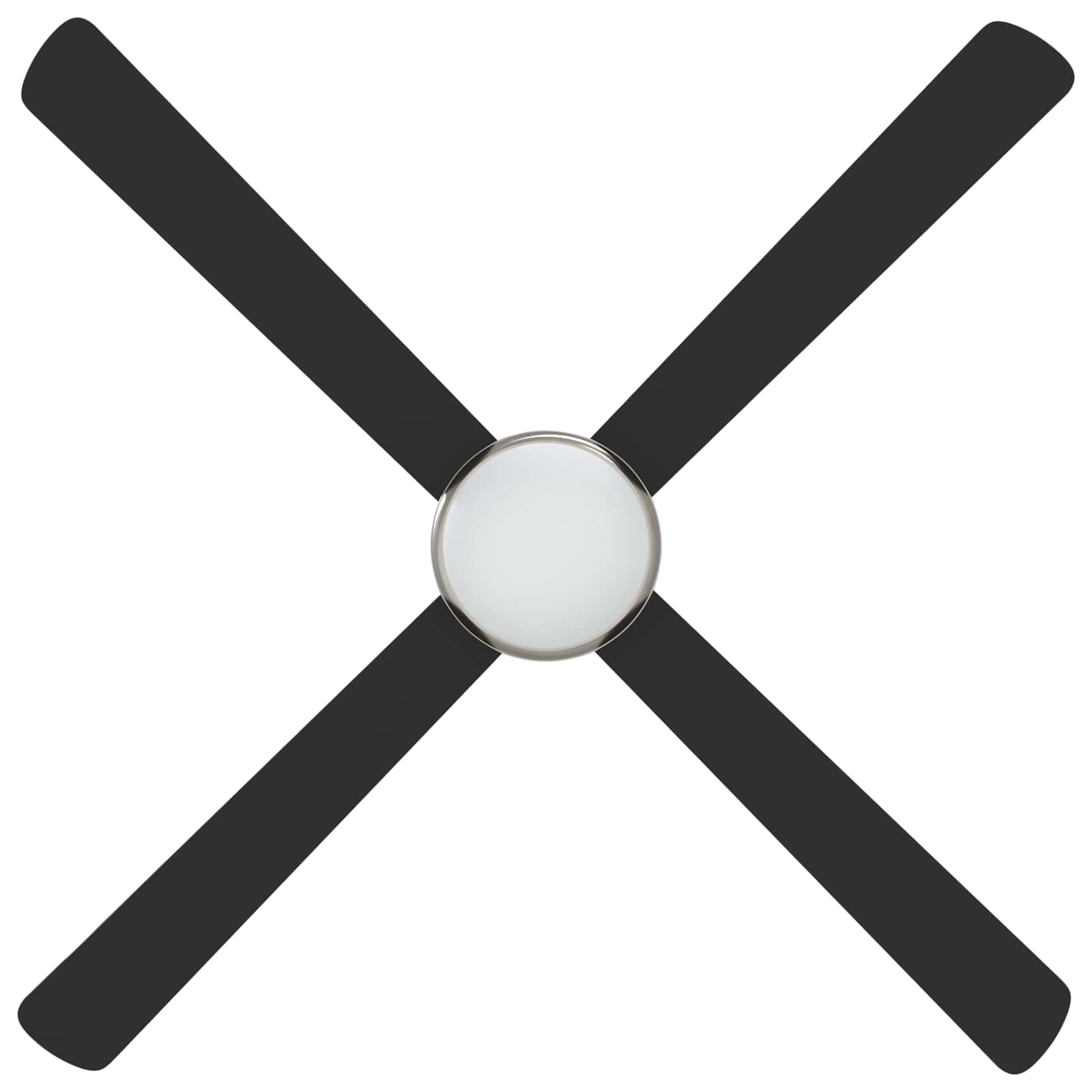 Ventilatore da soffitto con luce e telecomando Ø 130 cm Nero | homemem39