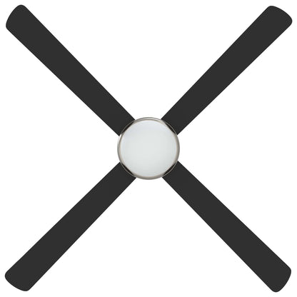 Ventilatore da soffitto con luce e telecomando Ø 130 cm Nero | homemem39