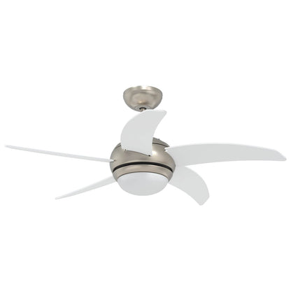 Ventilatore da soffitto con luce e telecomando Ø 110 cm Bianco | homemem39