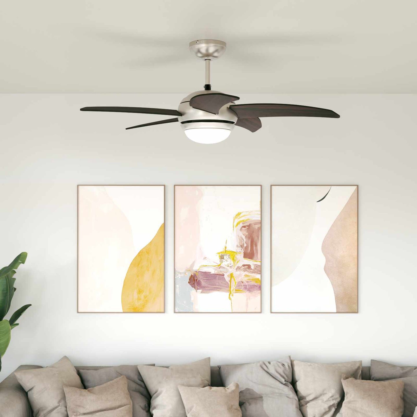 Ventilatore da soffitto con luce e telecomando Ø 110 cm | homemem39