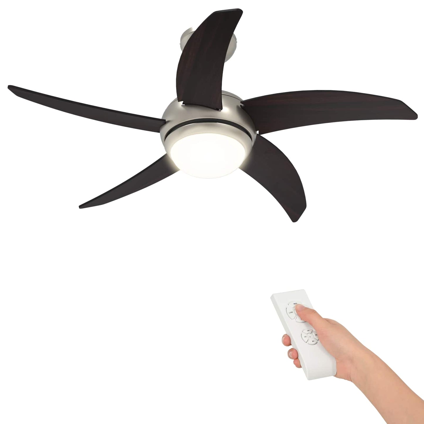 Ventilatore da soffitto con luce e telecomando Ø 110 cm | homemem39