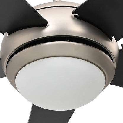 Ventilatore da soffitto con luce e telecomando Ø 110 cm Nero | homemem39