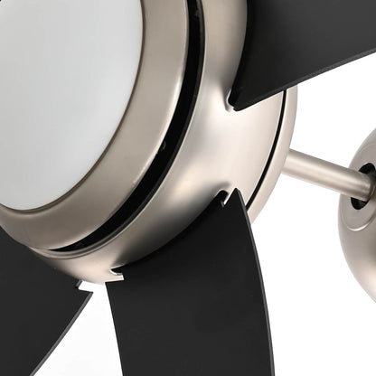Ventilatore da soffitto con luce e telecomando Ø 110 cm Nero | homemem39