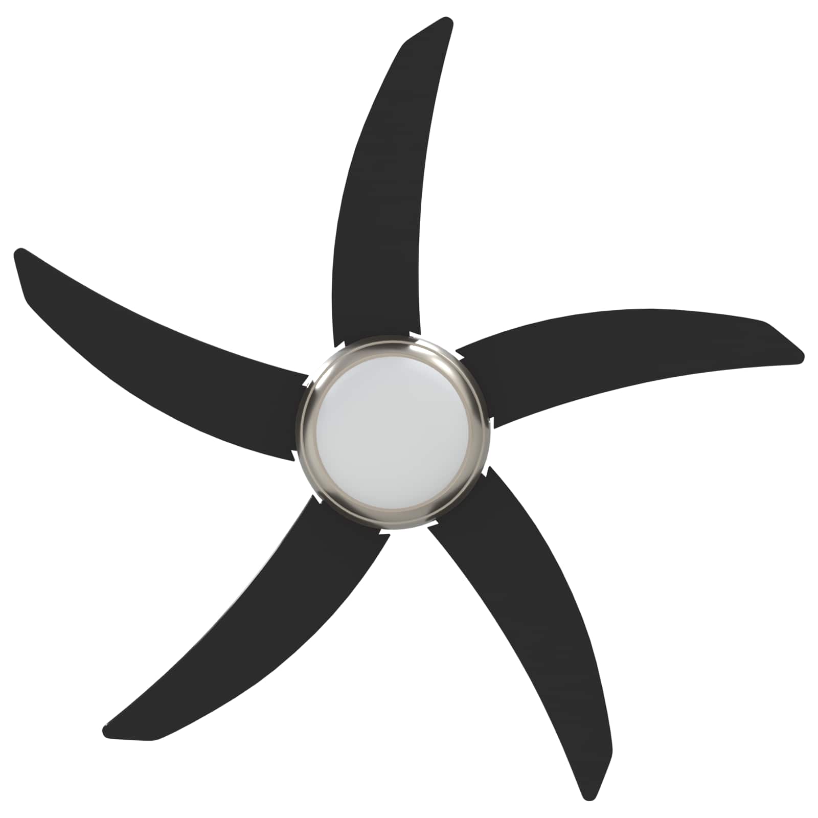 Ventilatore da soffitto con luce e telecomando Ø 110 cm Nero | homemem39