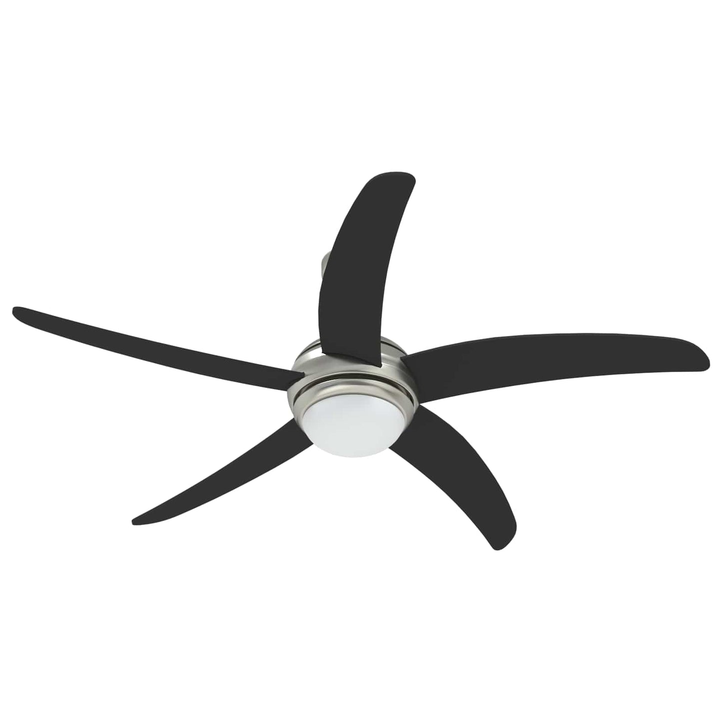 Ventilatore da soffitto con luce e telecomando Ø 130 cm Nero | homemem39