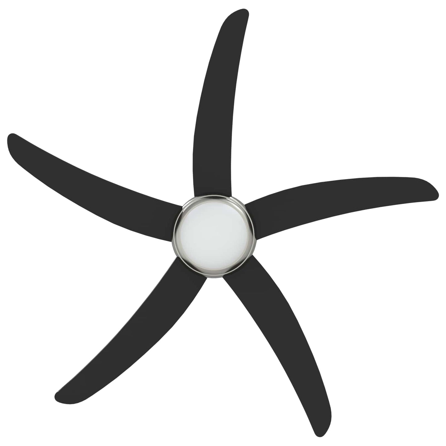 Ventilatore da soffitto con luce e telecomando Ø 130 cm Nero | homemem39