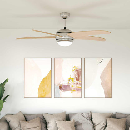 Ventilatore da soffitto con luce Ø 130 cm Sonoma | homemem39