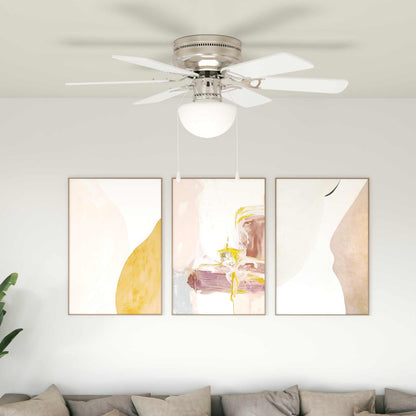 Ventilatore da soffitto con luce Ø 82 cm Bianco | homemem39