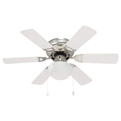 Ventilatore da soffitto con luce Ø 82 cm Bianco | homemem39