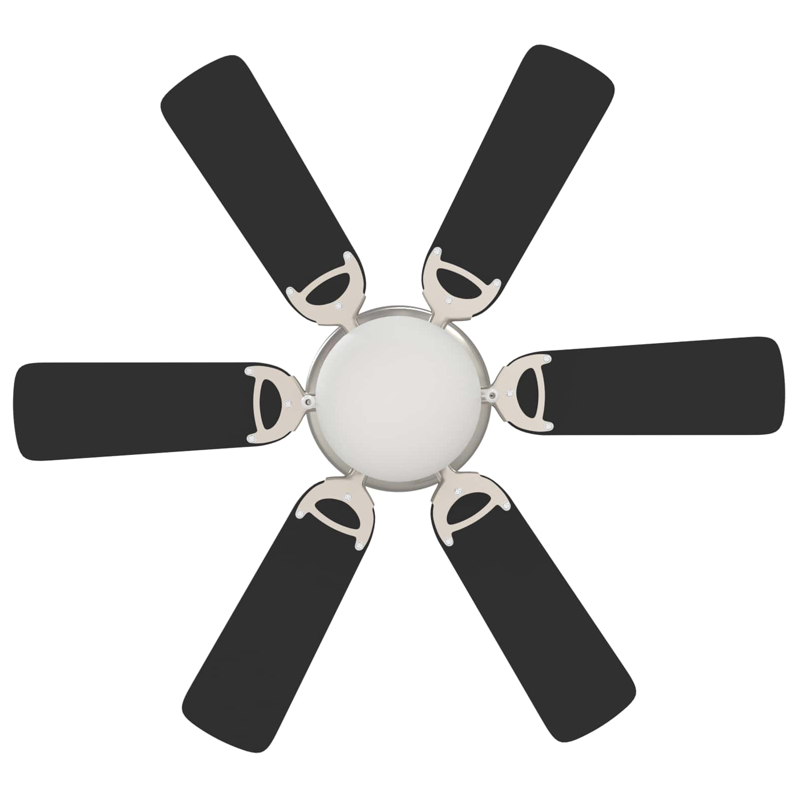 Ventilatore da soffitto con luce Ø 82 cm Nero | homemem39
