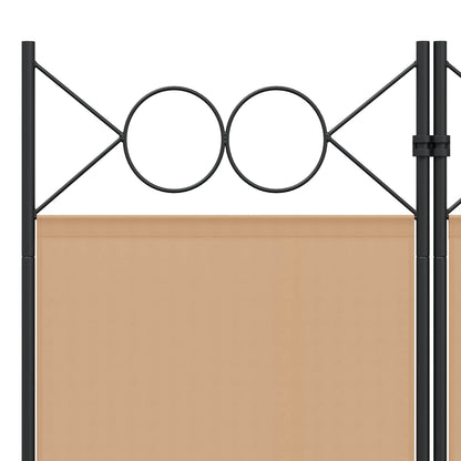 Paravento a 3 pannelli Beige 120 x 180 cm Tessuto