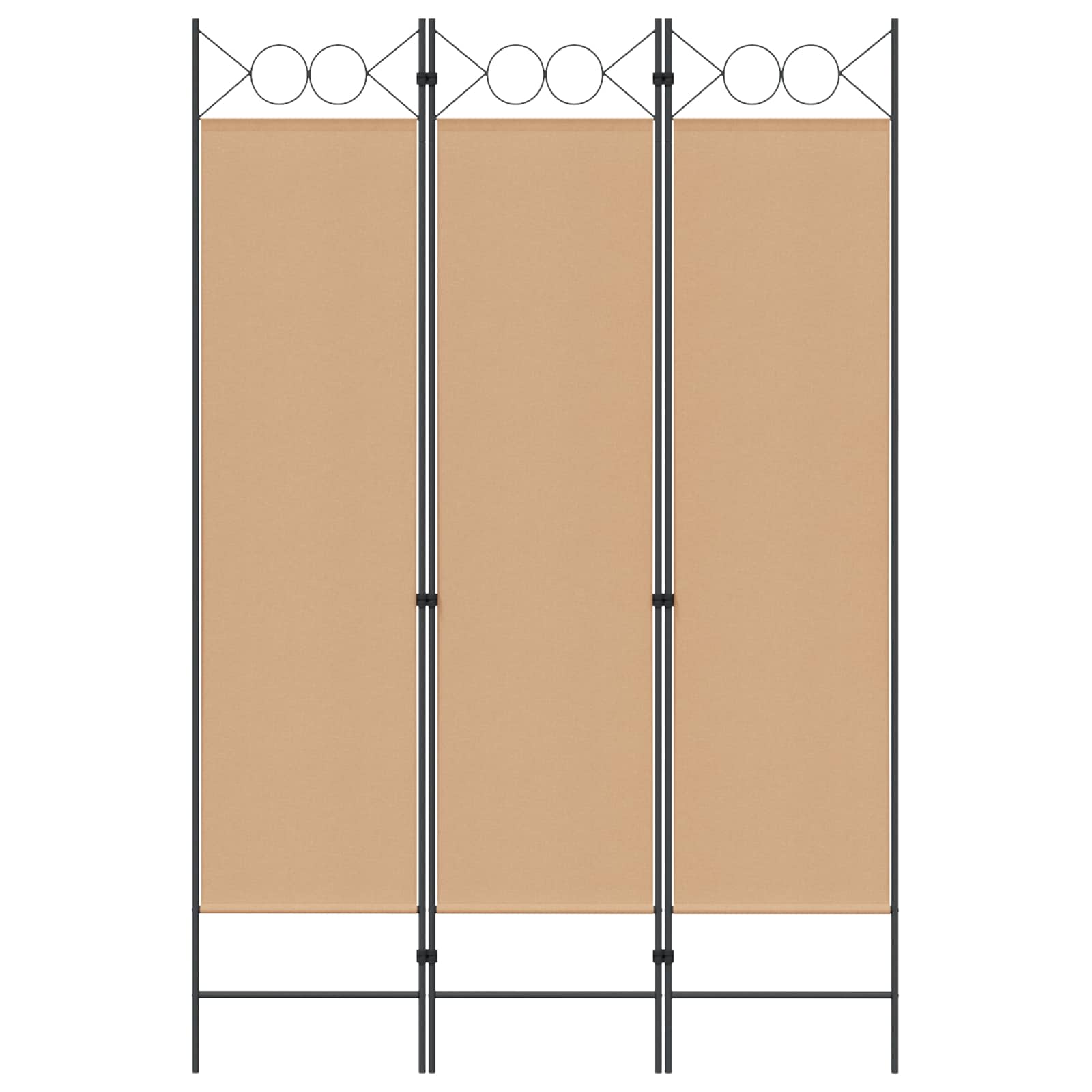 Paravento a 3 pannelli Beige 120 x 180 cm Tessuto | homemem39