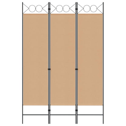 Paravento a 3 pannelli Beige 120 x 180 cm Tessuto
