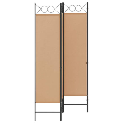 Paravento a 4 Pannelli Beige 160 x 180 cm Tessuto