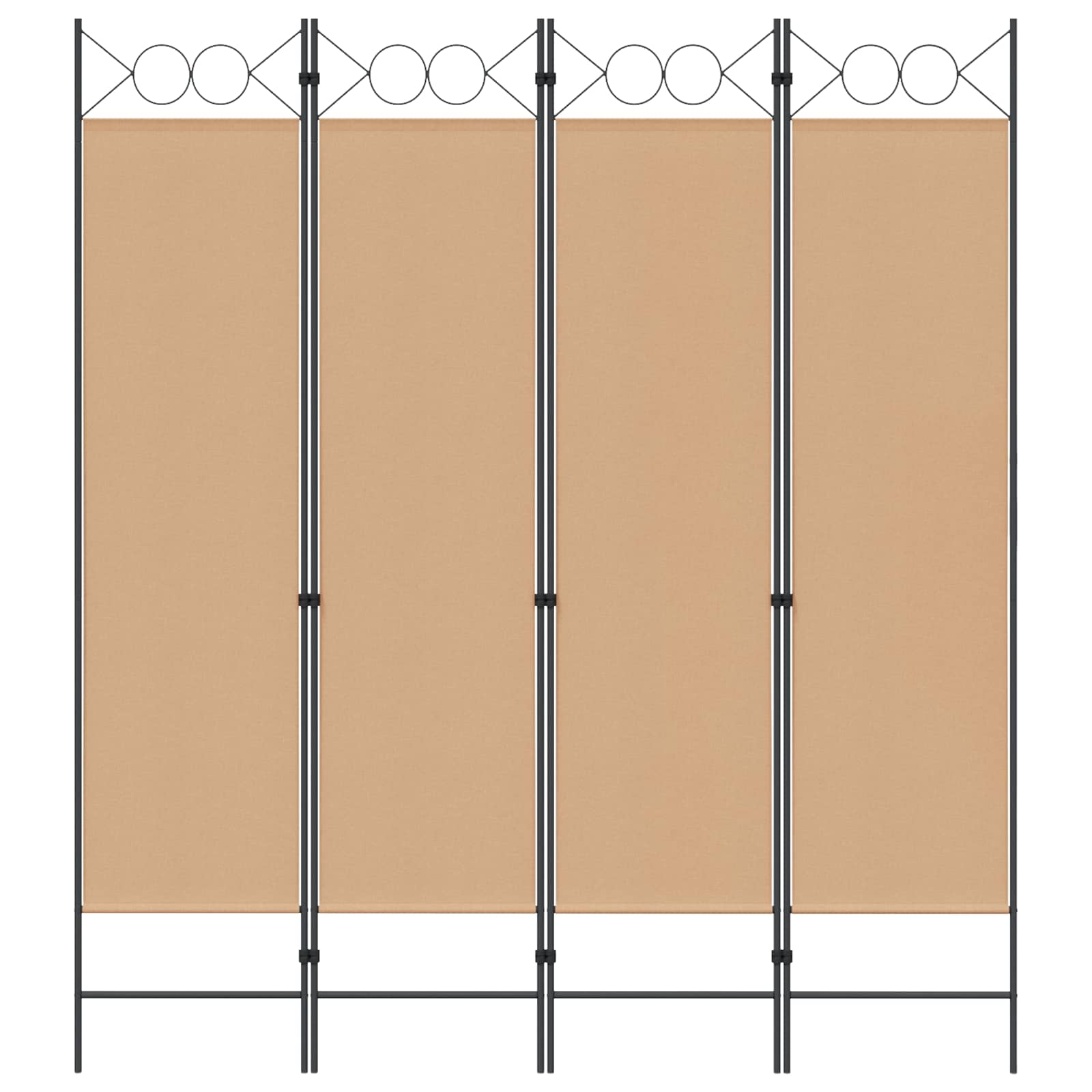 Paravento a 4 Pannelli Beige 160 x 180 cm Tessuto | homemem39