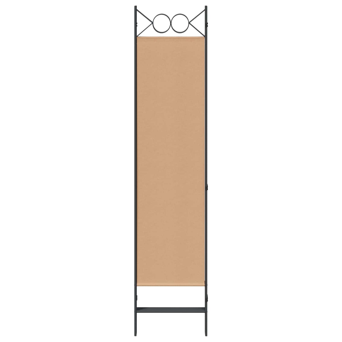Paravento a 4 Pannelli Beige 160 x 180 cm Tessuto