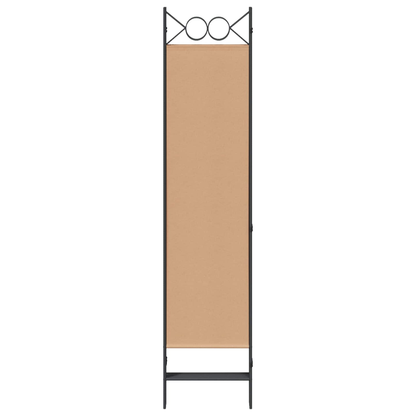 Paravento a 5 Pannelli Beige 200 x 180 cm Tessuto