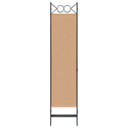 Paravento a 5 Pannelli Beige 200 x 180 cm Tessuto
