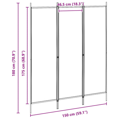 Divider per stanze Beige 150 x 180 cm Tessuto