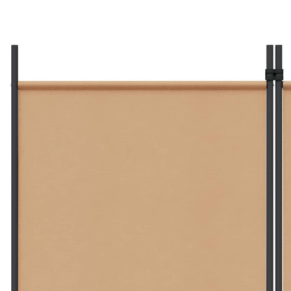 Paravento a 4 Pannelli Beige 200 x 180 cm Tessuto