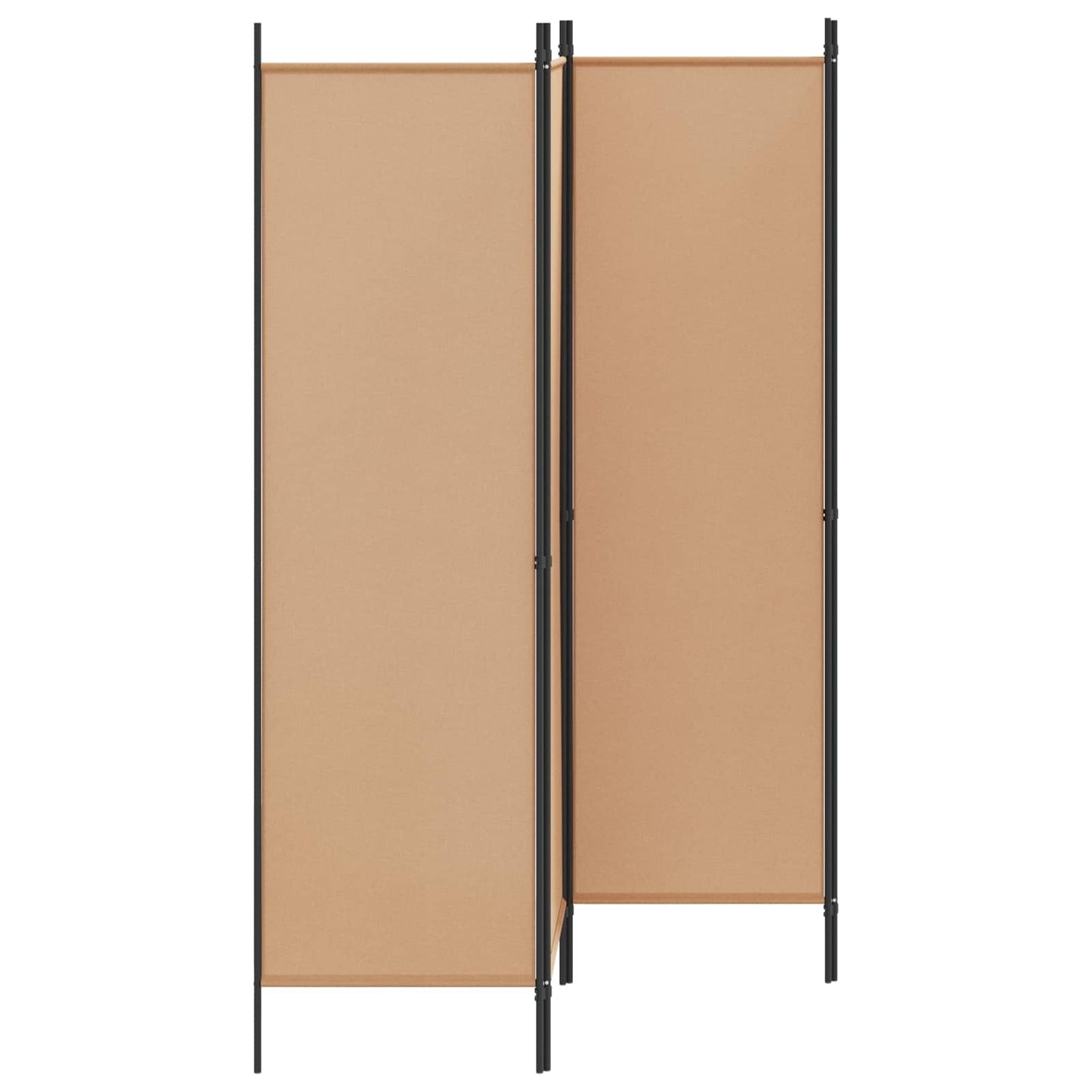 Paravento a 4 Pannelli Beige 200 x 180 cm Tessuto