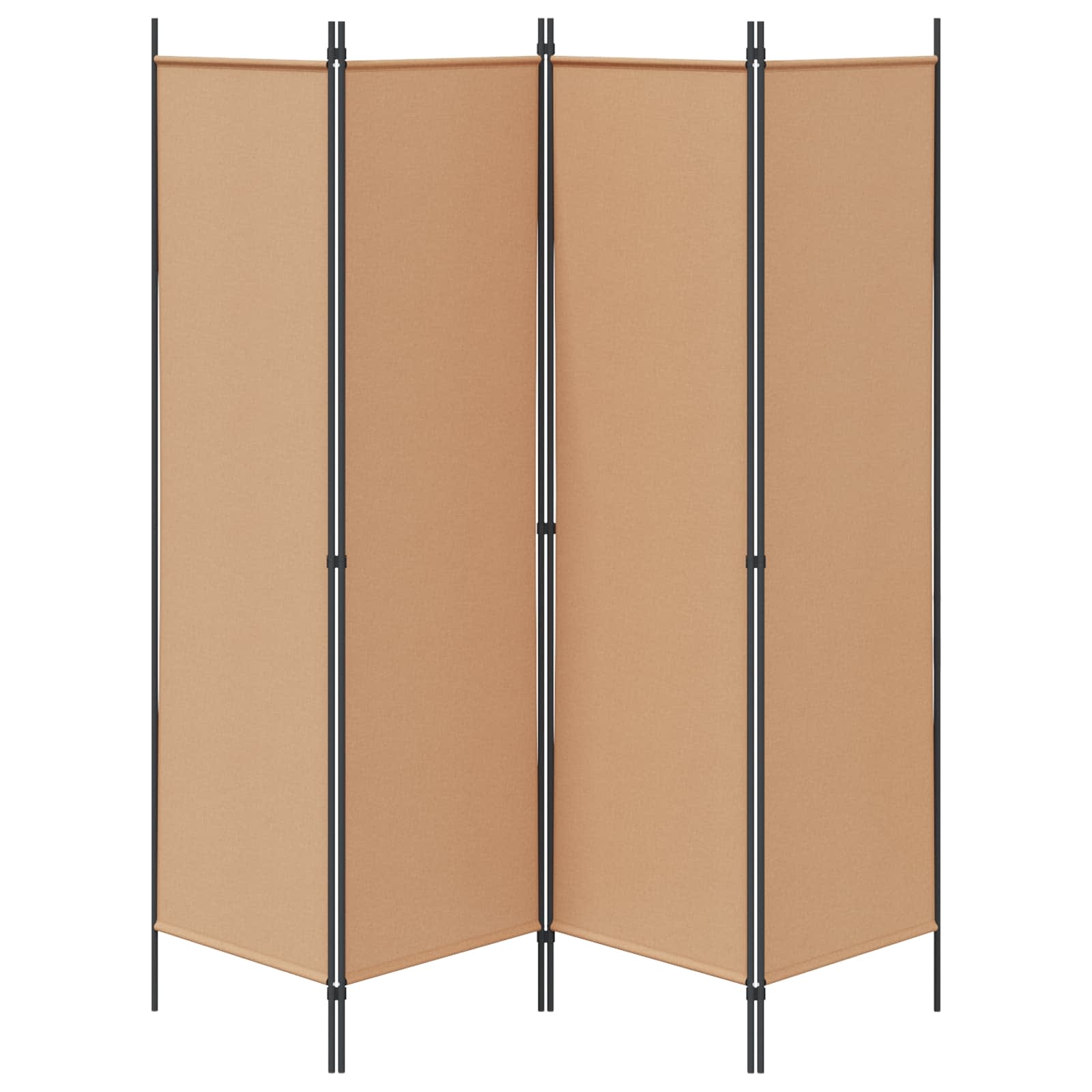 Paravento a 4 Pannelli Beige 200 x 180 cm Tessuto | homemem39