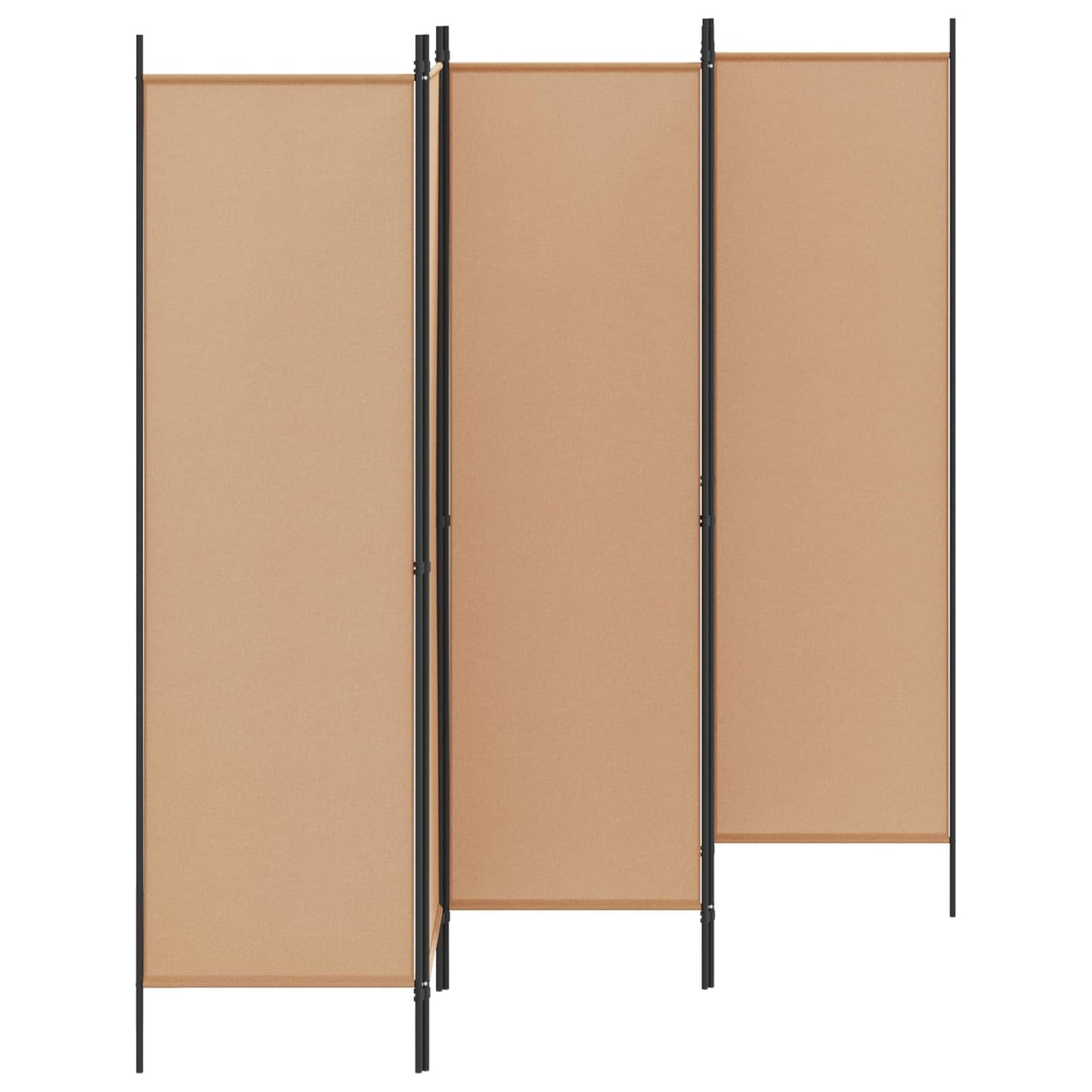 Paravento a 5 Pannelli Beige 250 x 180 cm Tessuto