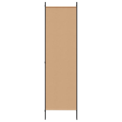 Paravento a 5 Pannelli Beige 250 x 180 cm Tessuto