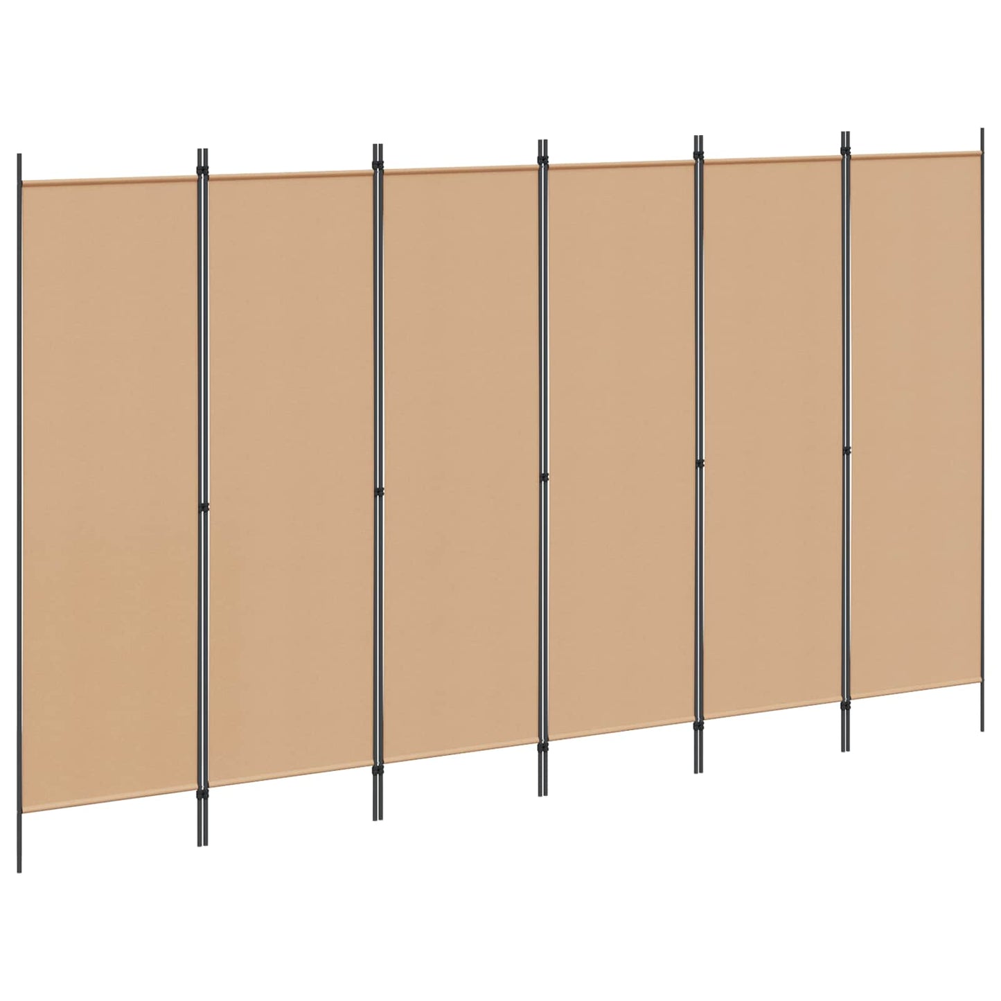 Divisore per Stanza a 6 Pannelli Beige 300 x 180 cm Tessuto
