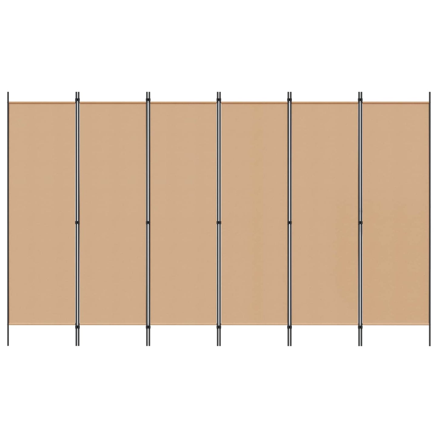Divisore per Stanza a 6 Pannelli Beige 300 x 180 cm Tessuto