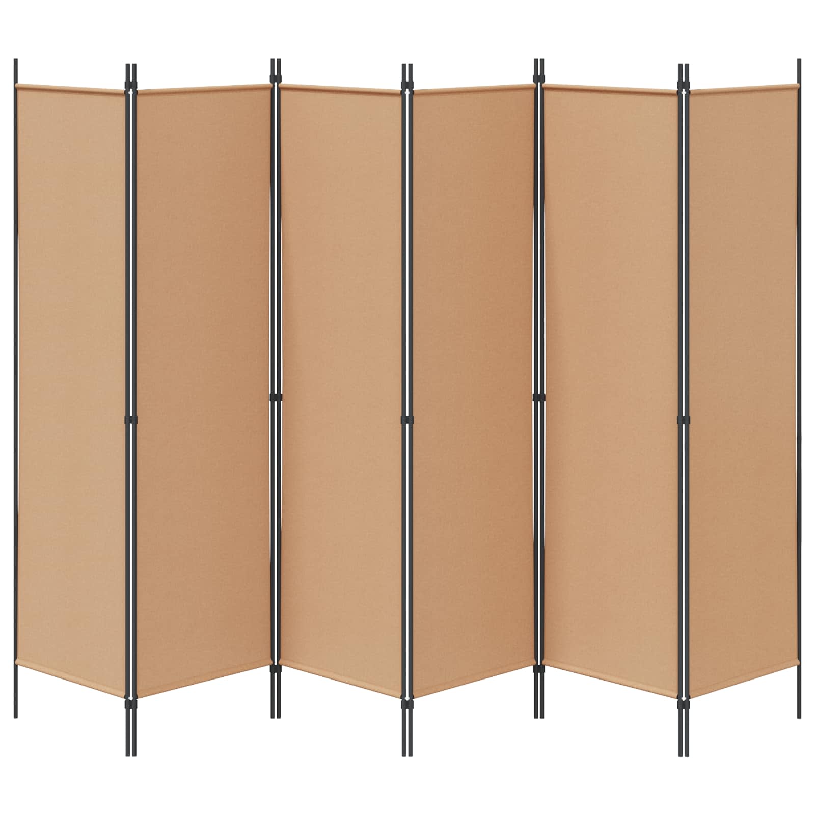 Divisore per Stanza a 6 Pannelli Beige 300 x 180 cm Tessuto | homemem39