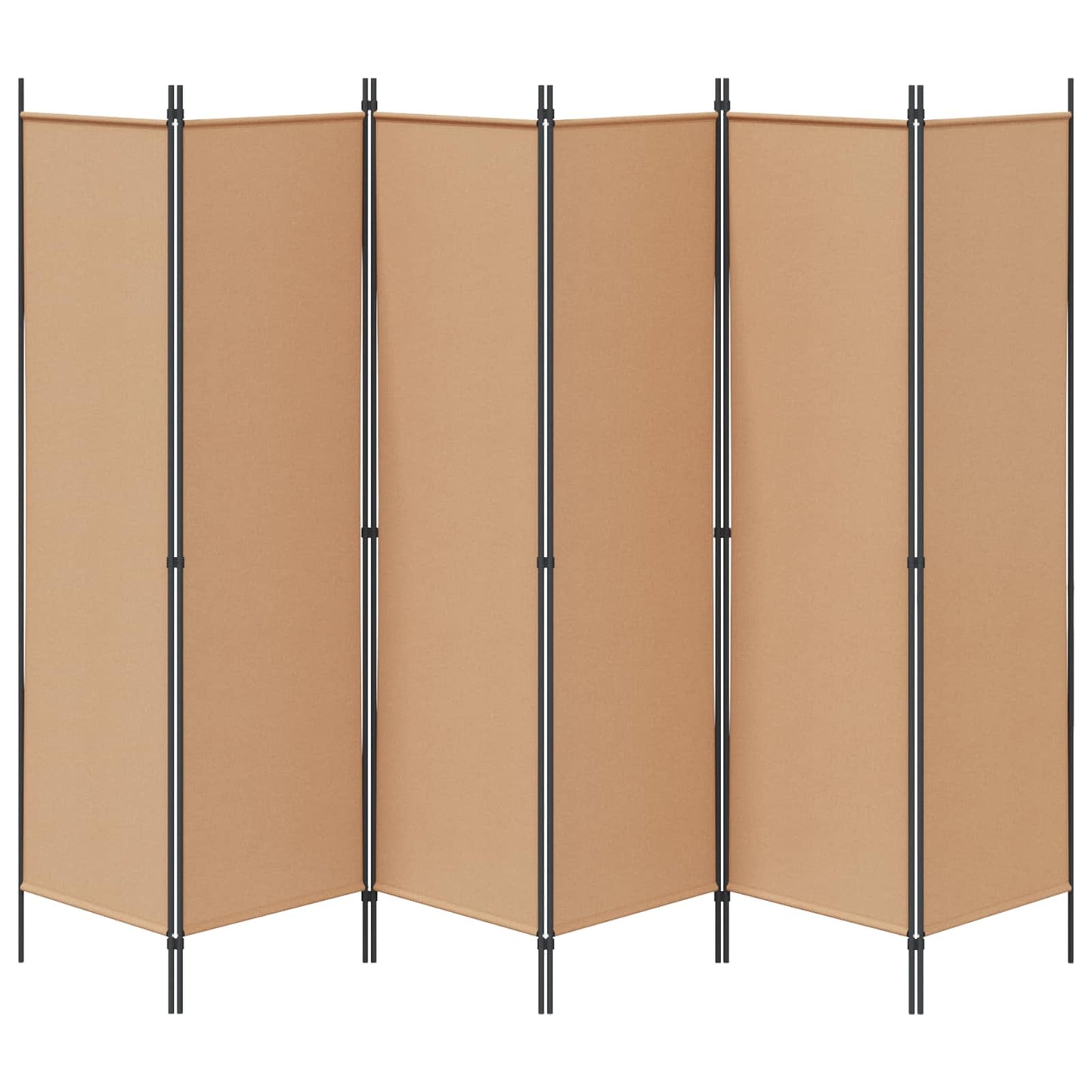 Divisore per Stanza a 6 Pannelli Beige 300 x 180 cm Tessuto