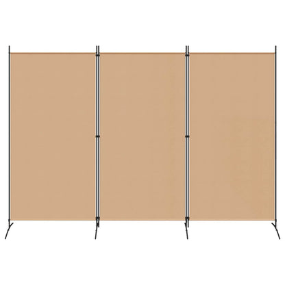Paravento a 3 pannelli Beige 260 x 180 cm Tessuto