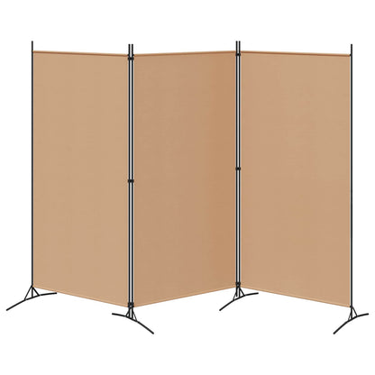 Paravento a 3 pannelli Beige 260 x 180 cm Tessuto