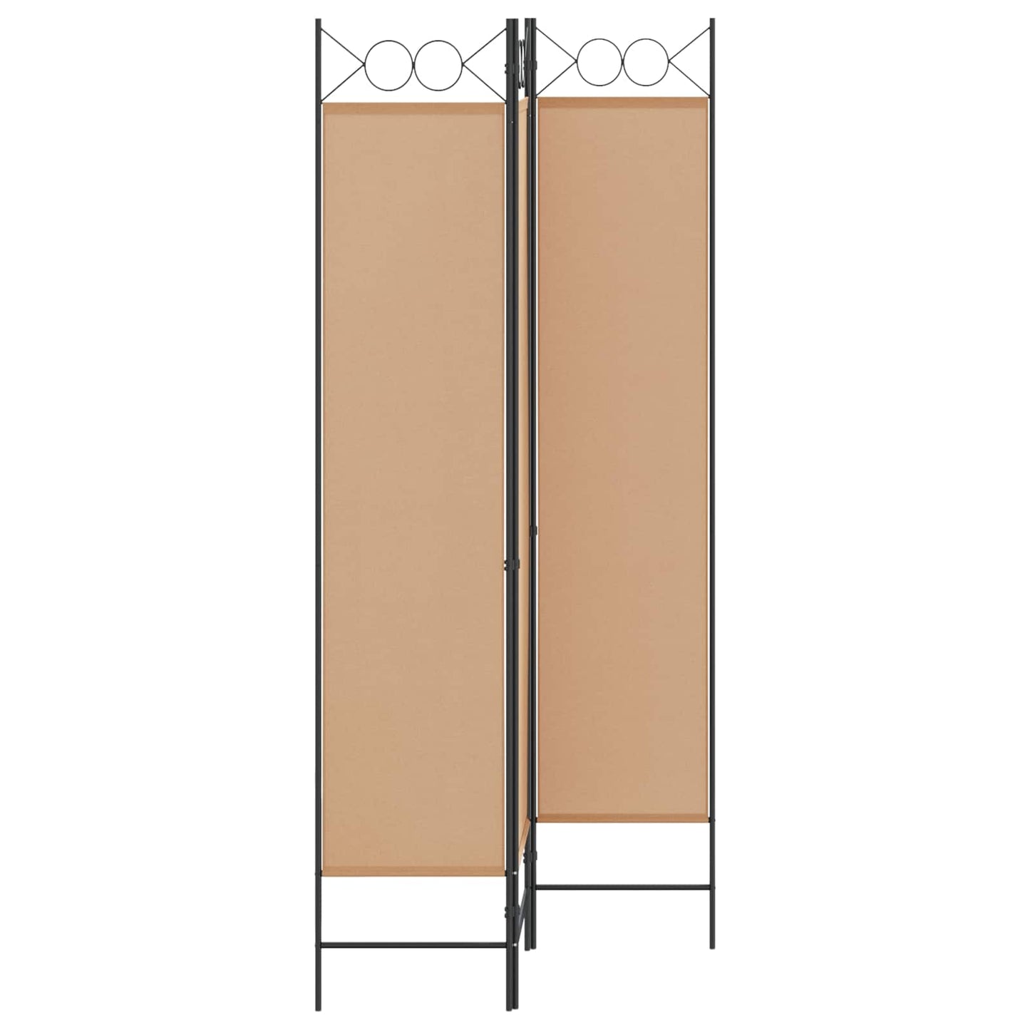 Paravento a 3 pannelli Beige 120 x 200 cm Tessuto
