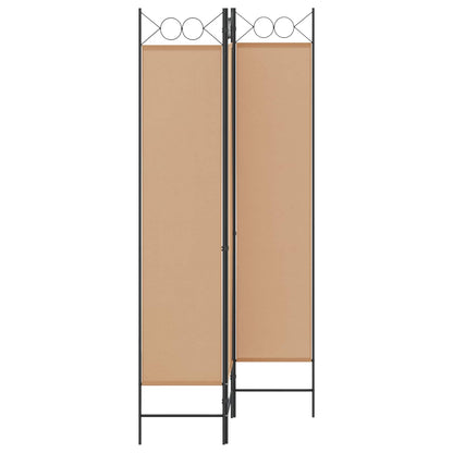Paravento a 3 pannelli Beige 120 x 200 cm Tessuto