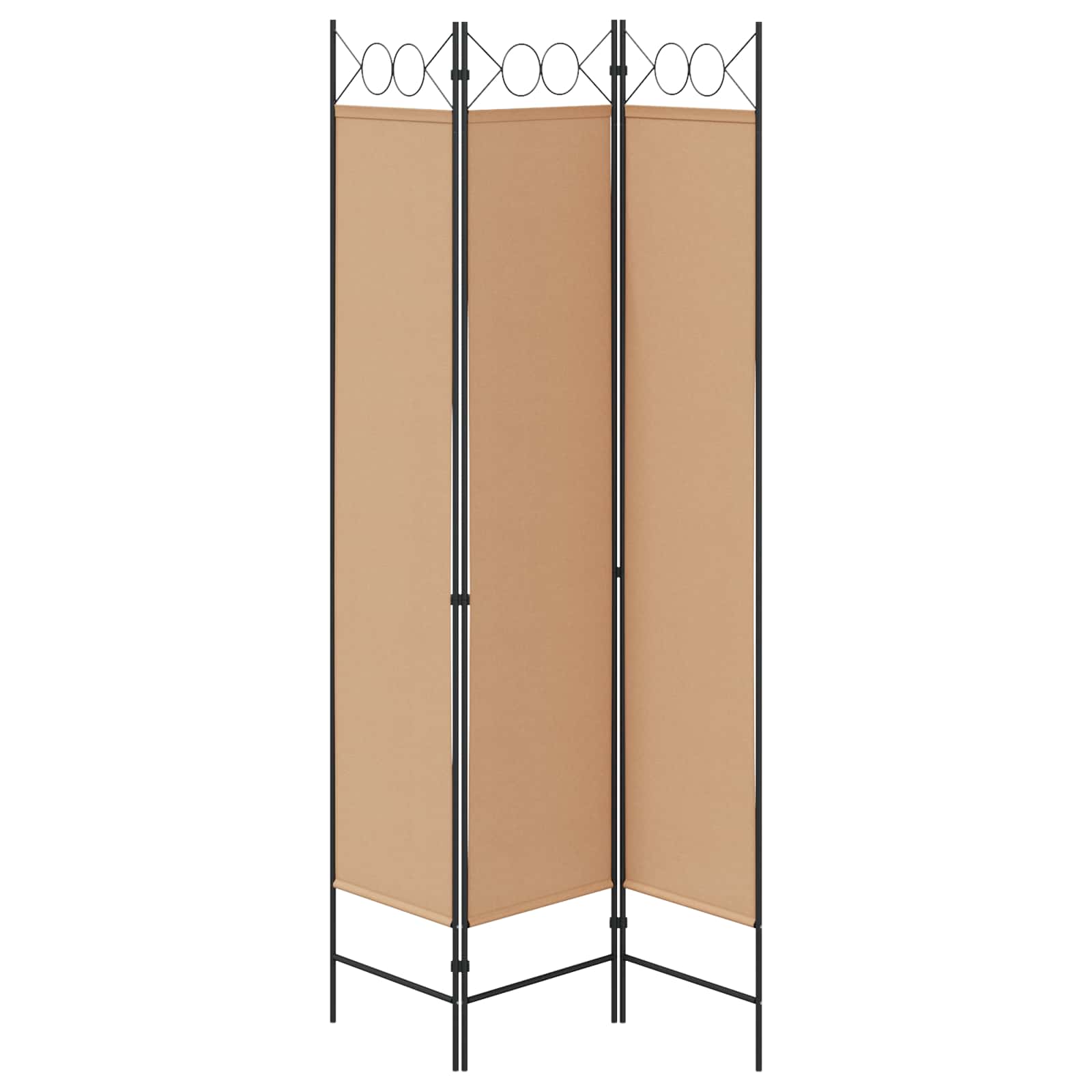 Paravento a 3 pannelli Beige 120 x 200 cm Tessuto | homemem39