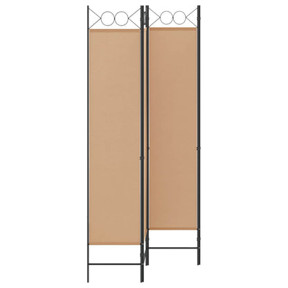 Paravento a 4 Pannelli Beige 160 x 200 cm Tessuto