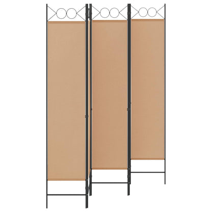Paravento a 5 Pannelli Beige 200 x 200 cm Tessuto