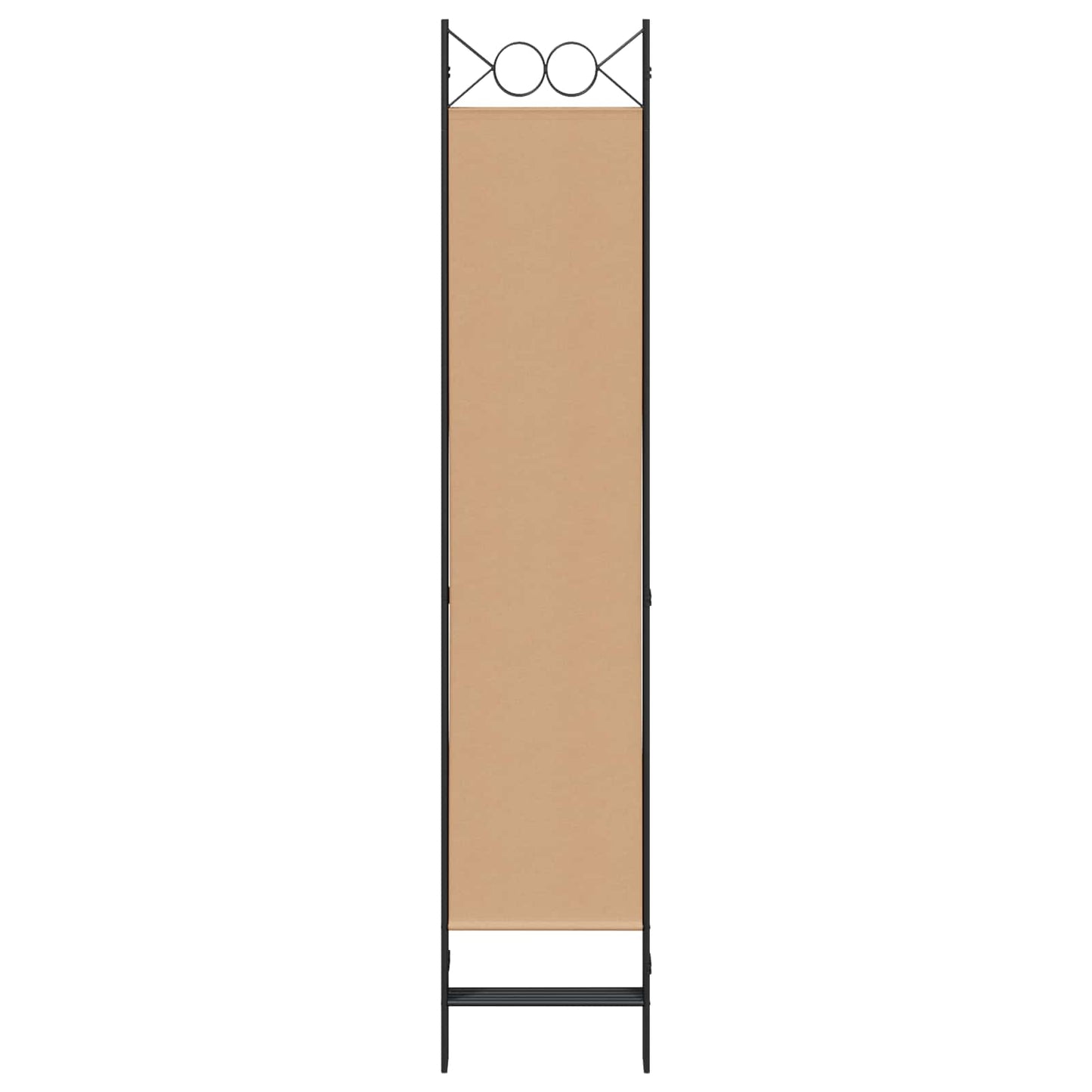 Paravento a 5 Pannelli Beige 200 x 200 cm Tessuto