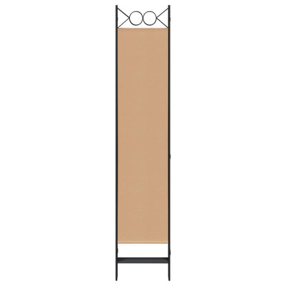 Divisore per Stanza a 6 Pannelli Beige 240 x 200 cm Tessuto