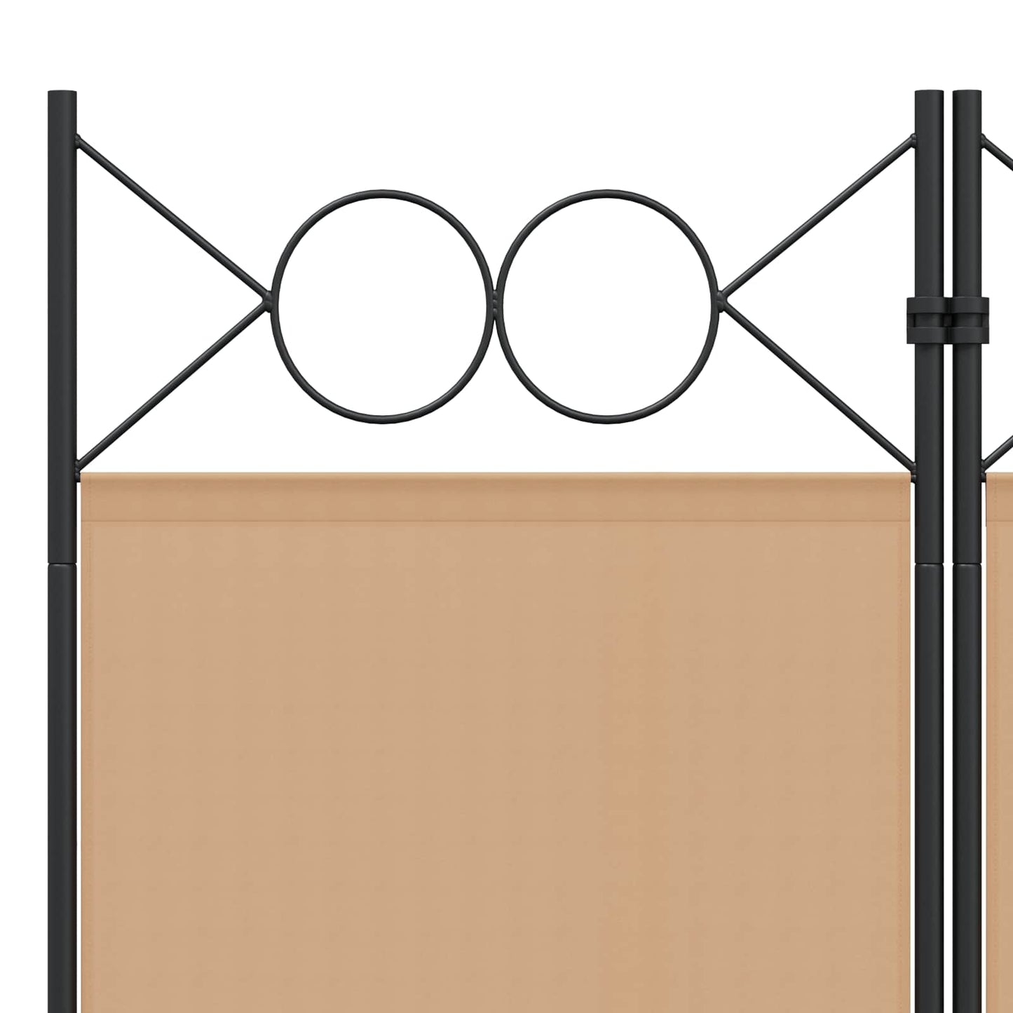 Paravento a 3 pannelli Beige 120 x 220 cm Tessuto