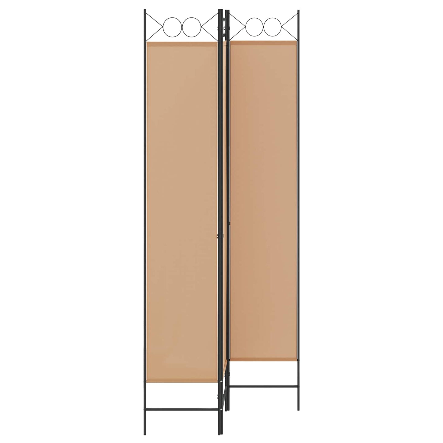 Paravento a 3 pannelli Beige 120 x 220 cm Tessuto