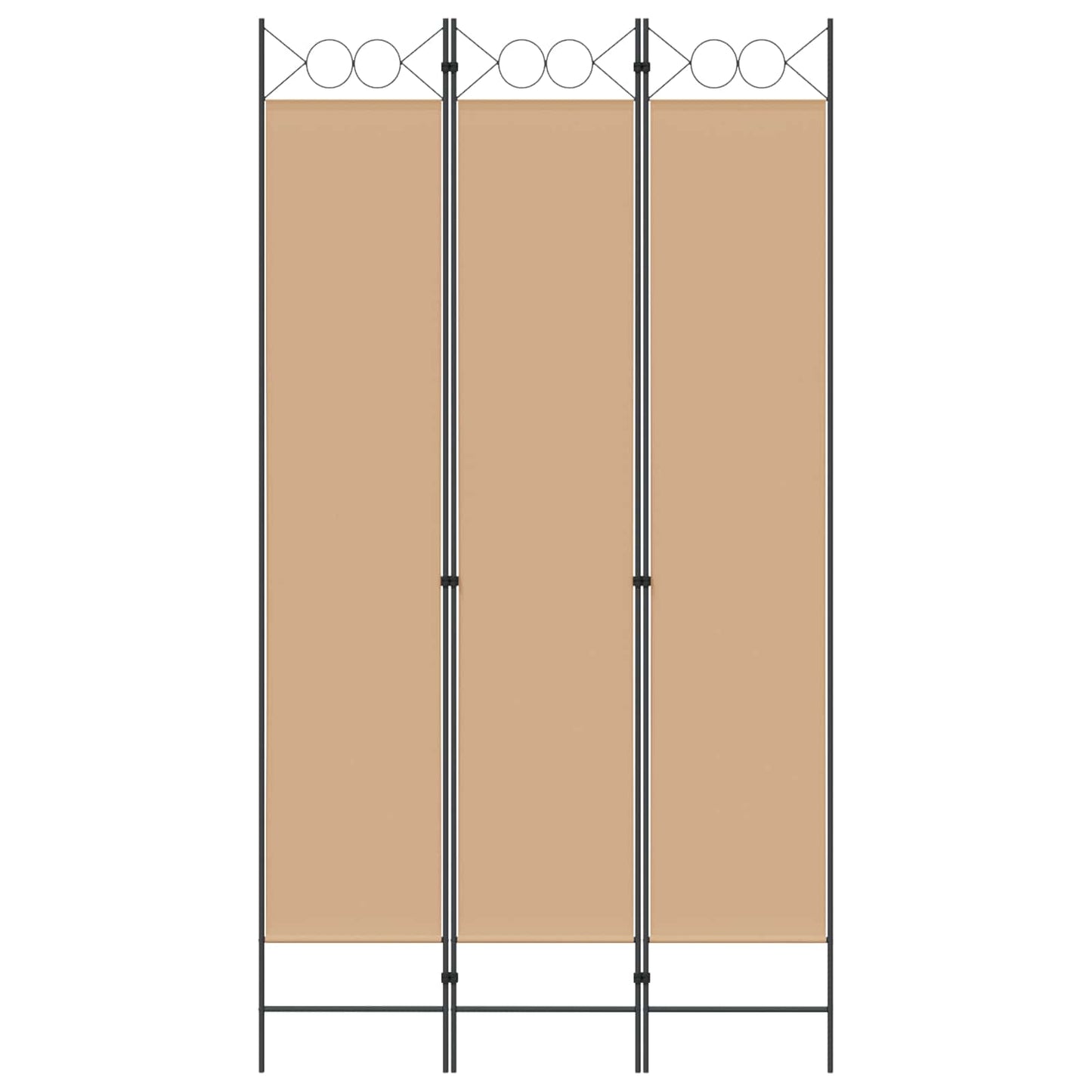 Paravento a 3 pannelli Beige 120 x 220 cm Tessuto